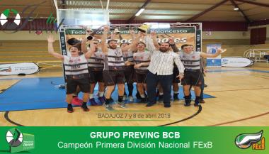 GRUPO PREVING BCB GANA LA PRIMERA NACIONAL