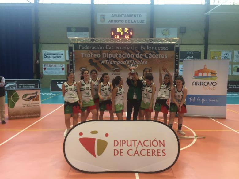 ADC BASKET Y SAN ANTONIO CÁCERES BASKET SE PROCLAMAN CAMPEONES DEL TROFEO DIPUTACIÓN DE CÁCERES