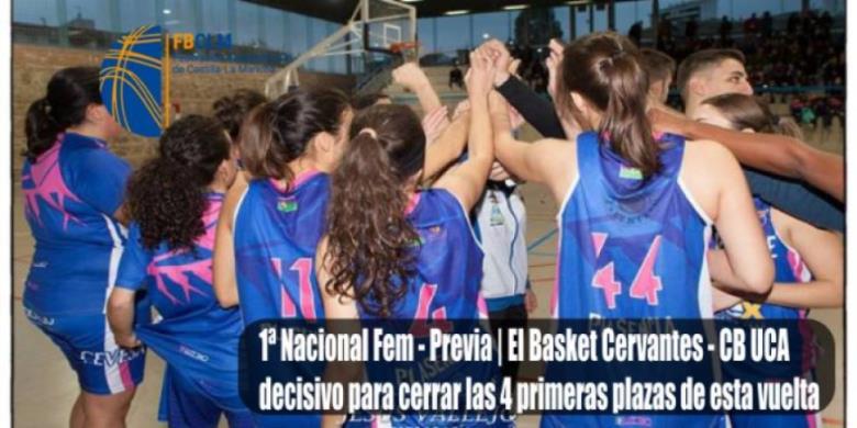 1ª NACIONAL FEMENINA - PREVIA| EL BASKET CERVANTES VS CB UCA DETERMINANTE PARA CERRAR LA 1ª VUELTA