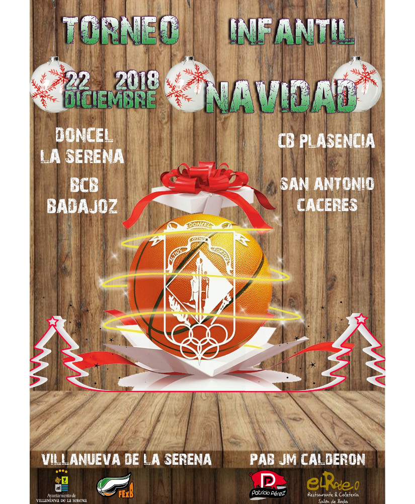 TORNEO INFANTIL DE BALONCESTO DE NAVIDAD PORTADA Federación Extremeña de Baloncesto