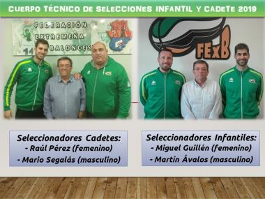 CONFIRMADOS LOS CUERPOS TÉCNICOS DE LAS SELECCIONES EXTREMEÑAS INFANTILES Y CADETES 2019