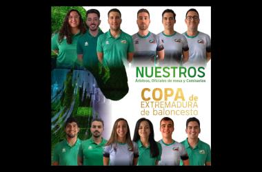 Equipo arbitral FExB Copa Extremadura