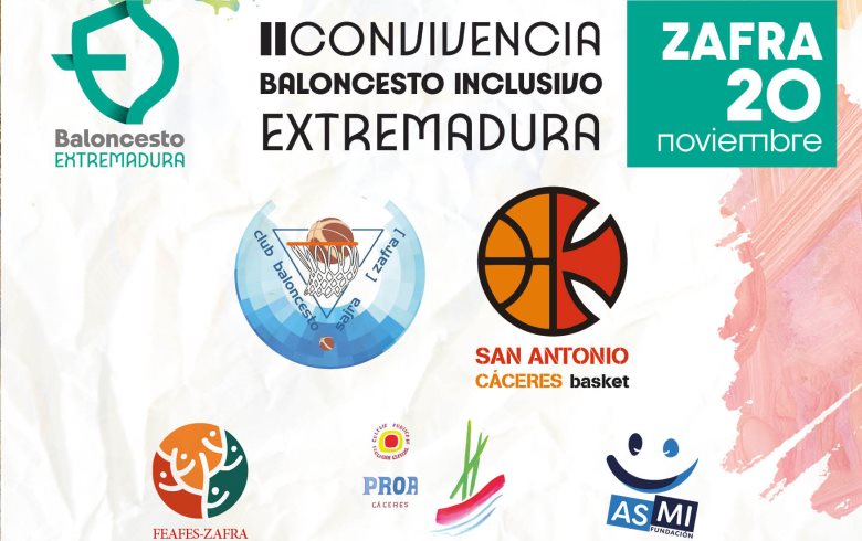 Zafra acogerá la segunda Convivencia/Competición de Baloncesto Inclusivo en Extremadura el próximo 20 de noviembre