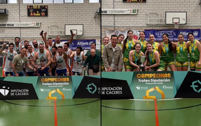 El CB Al-Qázeres ADC Verde y el CP Estudiantes Nazaret se proclaman campeones del Trofeo Diputación de Cáceres